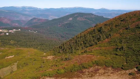 Forest mountains in fall Stock Footage 255103267