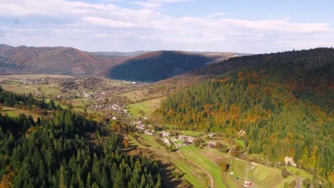Forest mountains in fall Stock Footage 255168750