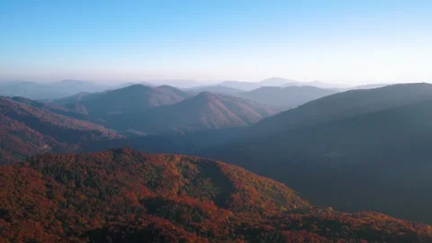 Forest mountains in fall Stock Footage 255800267