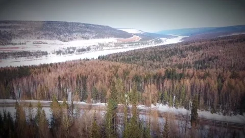 Forest, mountains 库存影片 144115049