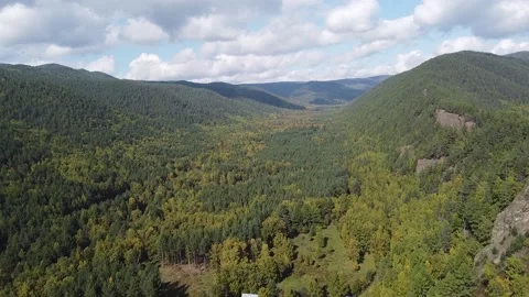 Forest, mountains, sky Stock Footage 231287717