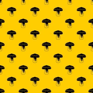 Forest mushroom pattern vector Illustrazione stock