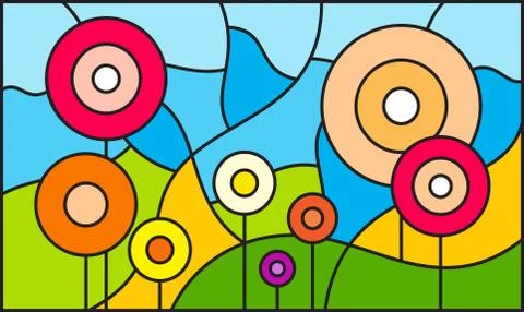 Forest or garden background Illustrazione stock