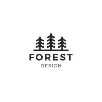 Forest Outdoor Logo Template. Stock Illustration