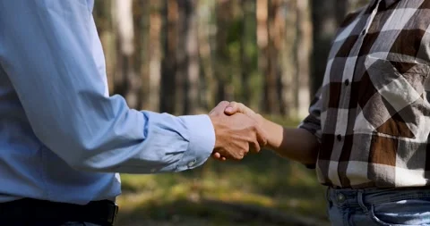 Business Owner Handshake Stock Video Footage 