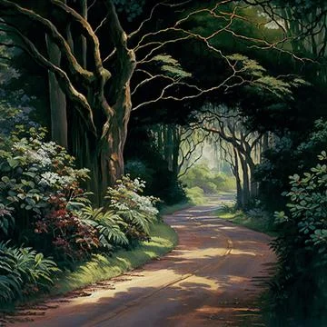 Forest Park Landscape Stock Illustration