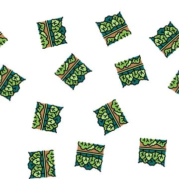 Forest park vector seamless pattern Stock Illustration