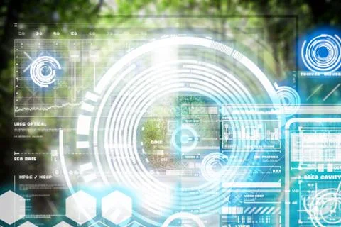 Forest Path and Thick Trees Foto stock