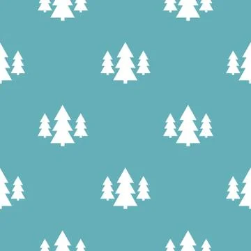Forest pattern seamless blue 스톡 일러스트