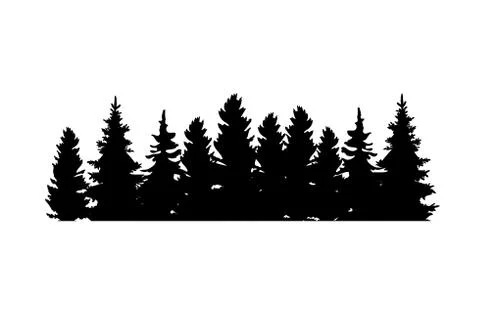 Forest pine tree Stock Illustration