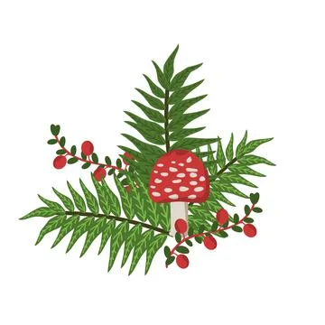 Forest plants illustration Stock Illustration