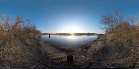 Forest Poland Wisła trees sunset river vistula Warszawa Warsaw Video stock 127436051