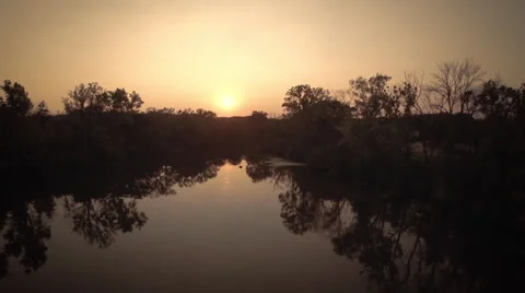 Forest Preserve - Sunset - Wide Aerial 2 (60fps) Stock Footage 65422553