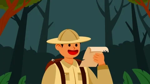 Forest Ranger Looking On Map Stock Footage 267833533