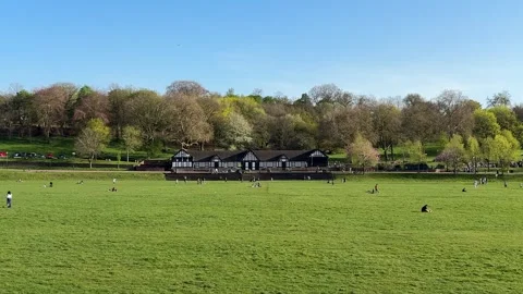 Forest Recreation Ground Nottingham – Historic Park in Forest Fields, England. Stock Footage 334181531