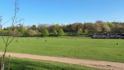 Forest Recreation Ground Nottingham – Historic Park in Forest Fields, England. Stock Footage 334181597