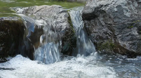 Forest river with stones Stock Footage 39691875