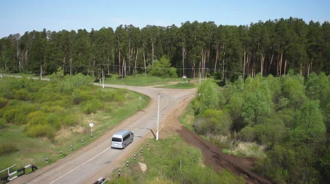 Forest river van heli 01 Stock Footage 36875364