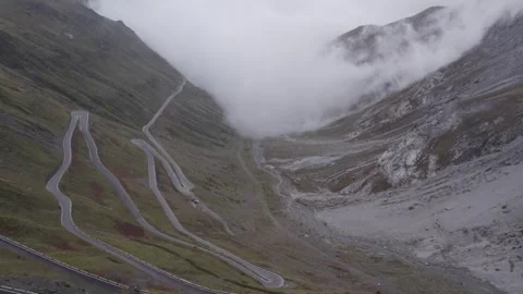 Forest Road Top View r Moving Up The Alps Aerial Footage Stock-Footage 252151830