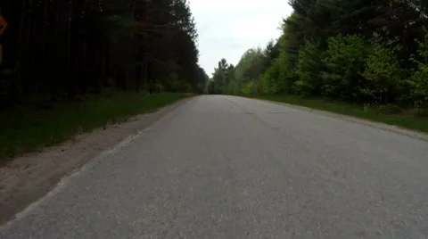 Forest road - turn Stock-Footage 7372857