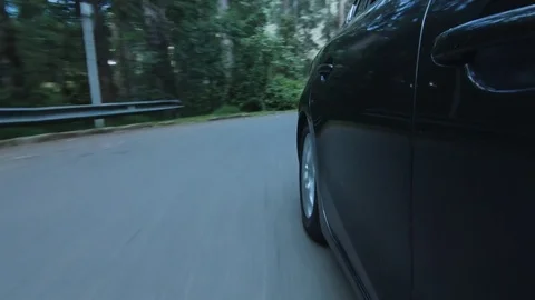 Forest, Road, Winding, Car, 스톡 동영상 76727005