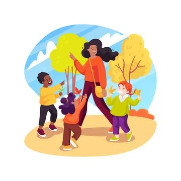 Forest school isolated cartoon vector illustration. Ilustración de archivo