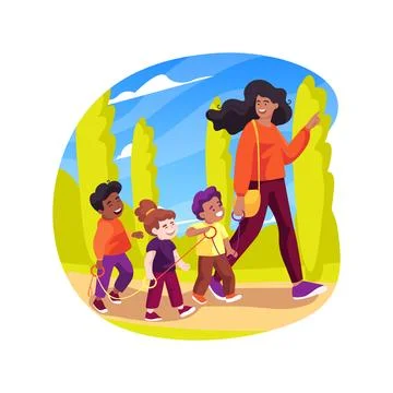 Forest school isolated cartoon vector illustration. Ilustración de archivo