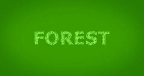 FOREST scribble text Stock Illustration