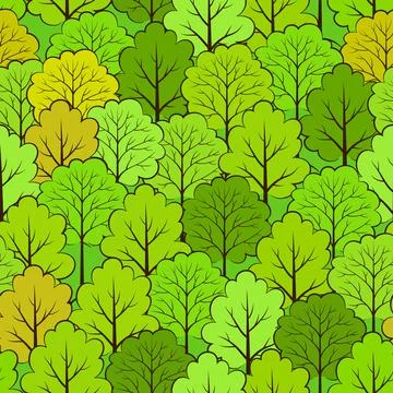 Forest, Seamless Background Stock Illustration