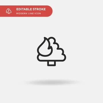 Forest Simple vector icon. Illustration symbol design template for web mobile Stock Illustration