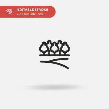 Forest Simple vector icon. Illustration symbol design template for web mobile Stock Illustration