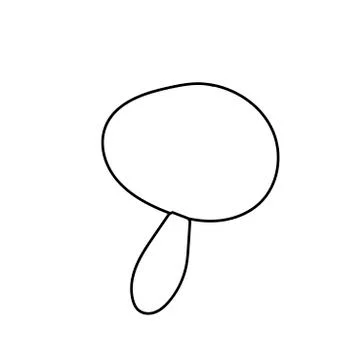 Forest simple vector mushroom. Botanical, autumn illustration Stock Illustration