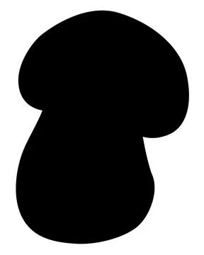 Forest small mushroom Lactarius - vector silhouette picture for logo Illustrazione stock