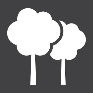Forest solid icon, Travel and nature 스톡 일러스트