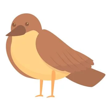 Forest sparrow icon cartoon vector. Tree bird Stock Illustration