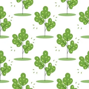Forest in spring or summer seamless pattern Stock Illustration