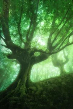 Forest in spring Stock Photos