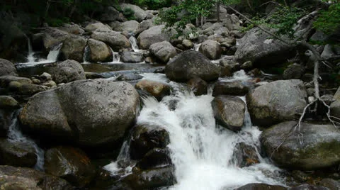 Forest Stream with Waterfalls 스톡 동영상 25886553