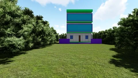 The Forest Tourist Moden Building Stock Footage 345508902
