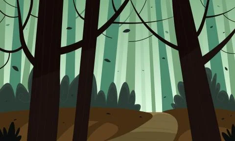 Forest Trail Stock Illustration