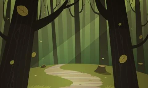 Forest Trail Stock Illustration