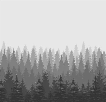 Forest tree backround Stock Illustration
