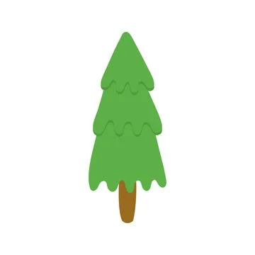 Forest tree, forest tree, green forest tree Stock Illustration