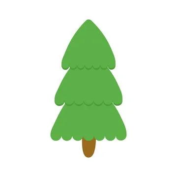 Forest tree, forest tree, green forest tree Stock Illustration