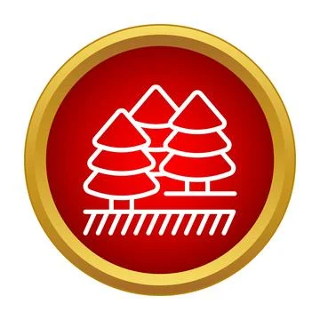 Forest tree group icon representing environment and nature Ilustração Stock