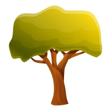 Forest tree icon, cartoon style Stock Illustration