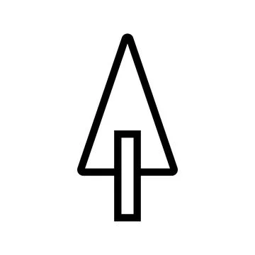 Forest tree icon line isolated on white background. Black flat thin icon on.. Stock Illustration