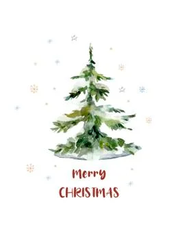 Forest tree. Set spruce trees scandinavian illustrations isolated on white Stock Illustration