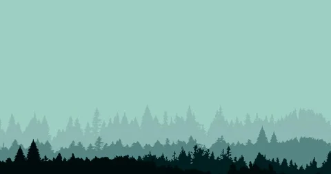 Forest trees background parallax animation video Stock Footage 172052956