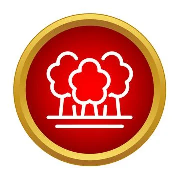 Forest trees icon representing nature and ecology preservation Stock Illustration